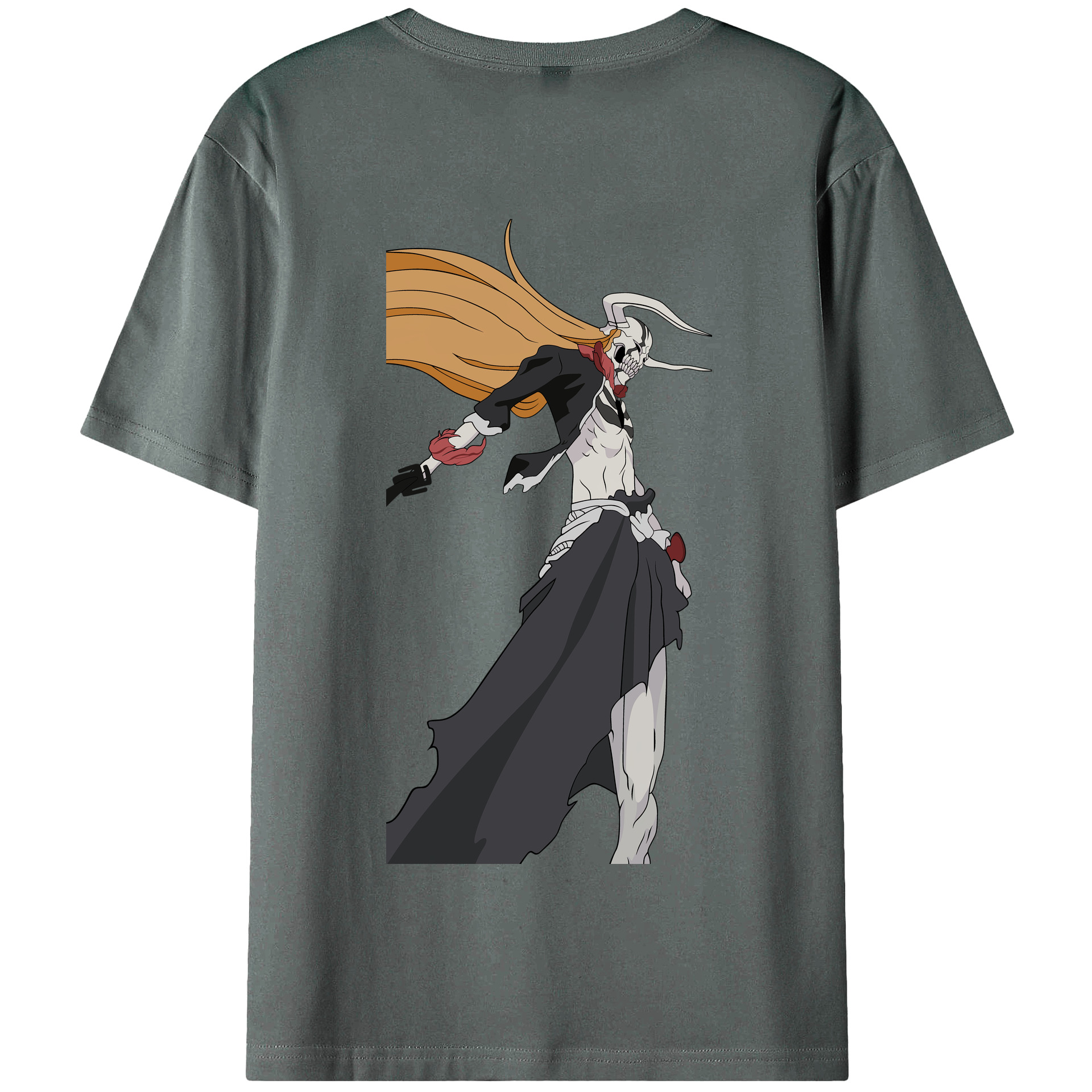 （画像用） ブリーチ 黒崎一護（くろさき いちご）BLEACH Kurosaki Ichigo 綿100％半袖Tシャツ（背面プリント）